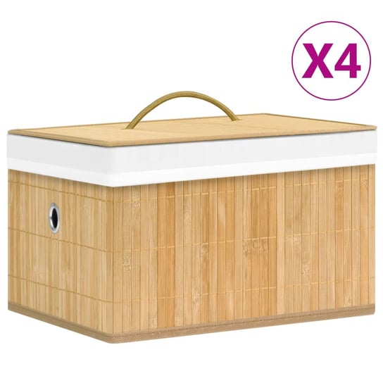 Pudełka do przechowywania bambusowe 31x31x20 cm, z / AAALOE Inna marka