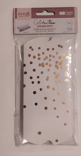 Pudełka na prezenty Golden Dots, 15 x 8 cm, 5 sztuk Happy Color