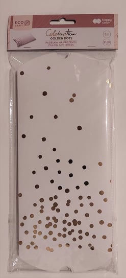 Pudełka na prezenty Golden Dots, 21 x 10 cm, 5 sztuk Happy Color