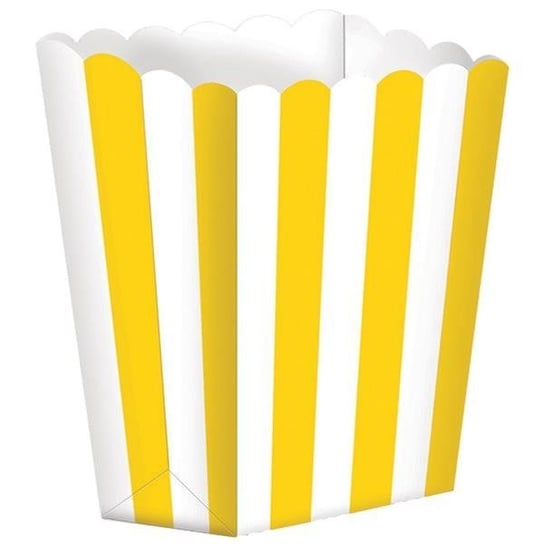 Pudełka Papierowe Żółto-Białe Amscan