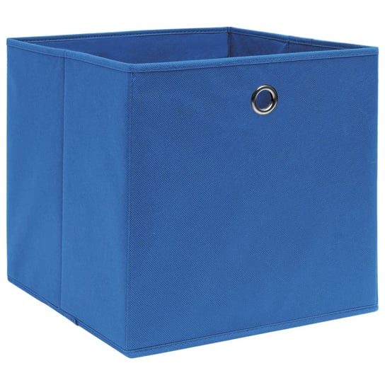 Pudełka z włókniny, 10 szt., 28x28x28 cm, niebieskie vidaXL
