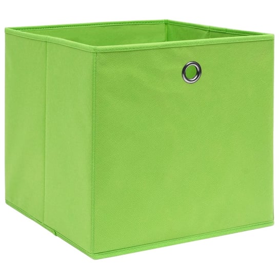 Pudełka z włókniny, 10 szt., 28x28x28 cm, zielone vidaXL