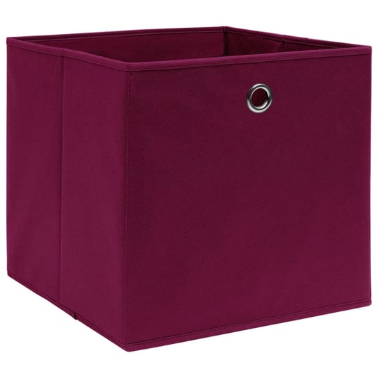 Pudełka z włókniny, 4 szt., 28x28x28 cm, ciemnoczerwone vidaXL