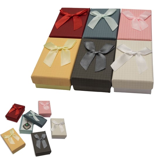 PUDEŁKA zestaw pudełeczek prezentowych NA PIERŚCIONEK KOLCZYKI ŁAŃCUSZEK PROSTOKĄT decortrend