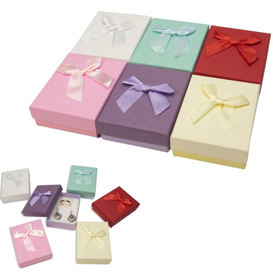 PUDEŁKA zestaw pudełeczek prezentowych NA PIERŚCIONEK KOLCZYKI ŁAŃCUSZEK PROSTOKĄT decortrend