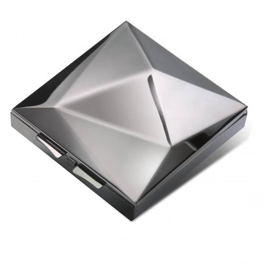 Pudełko dekoracyjne PO Diamond Glossy Gunmetal, srebrne, 6x6 cm PO