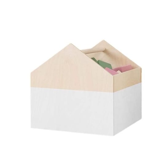 Pudełko do przechowywania HOUSE w kolorze białym, dwukolorowe Inna marka