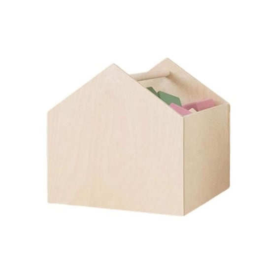 Pudełko do przechowywania z naturalnego drewna HOUSE Inna marka