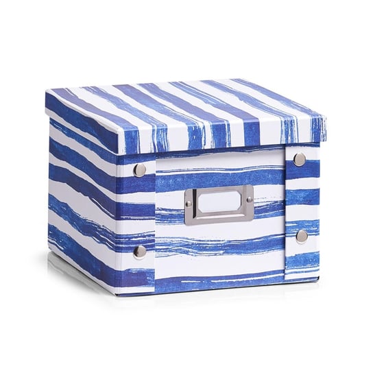 Pudełko do przechowywania ZELLER Blue Stripes, 22x21x15 cm Zeller