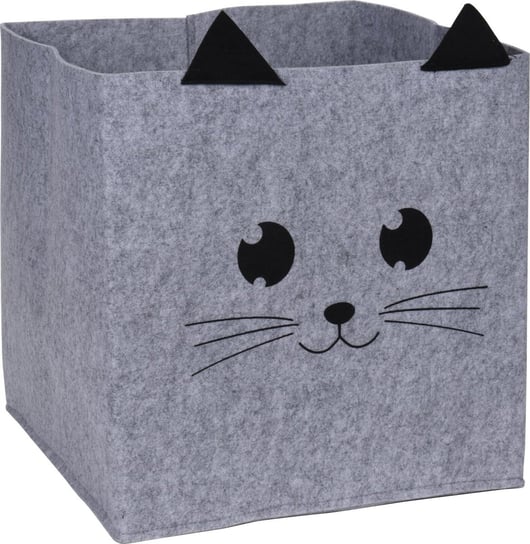 Pudełko do regału Kot szare filcowe Intesi
