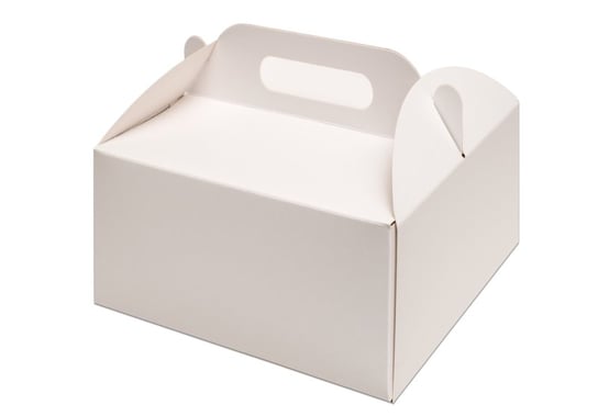 Pudełko do tortu z rączką białe 21x21x12cm 25szt ABC