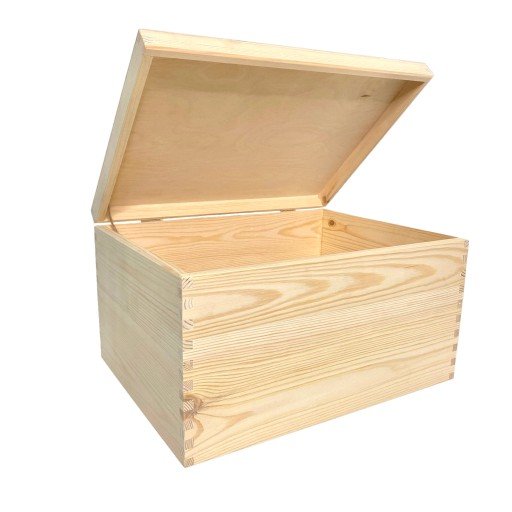 Pudełko Drewniane 40x30x22cm SKRZYNKA Z WIEKIEM WoodGall