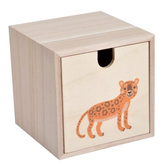 Pudełko drewniane dla dzieci HELLO JUNGLE, motyw Pantery Douceur d'intérieur