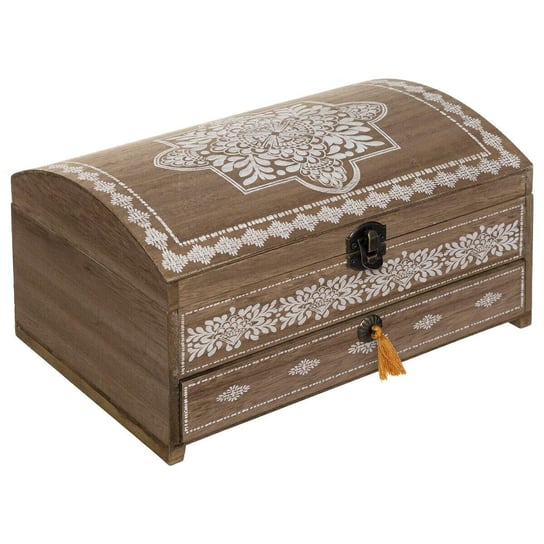 Pudełko drewniane Folk brązowe Atmosphera