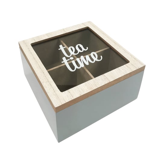 Pudełko drewniane na herbatę 14x14x7 cm Empik