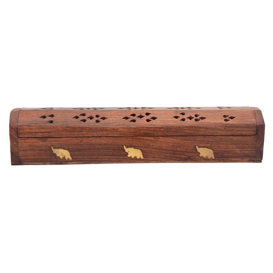 Pudełko Drewniane Na Kadzidło Z Motywem Słonia - Sattva Sattva