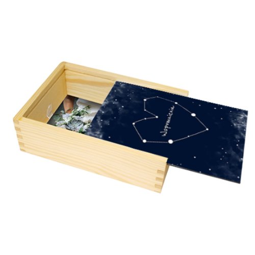 Pudełko drewniane na zdjęcia Kosmos, 12x17 cm Empik Foto