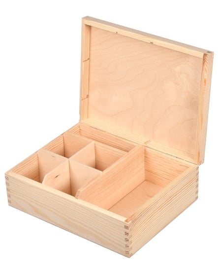 Pudełko drewniane organizer z przegrodami skrzynkizdrewna
