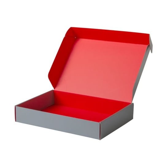 Pudełko Fasonowe Na Prezent Srebrno-Czerwone Siima