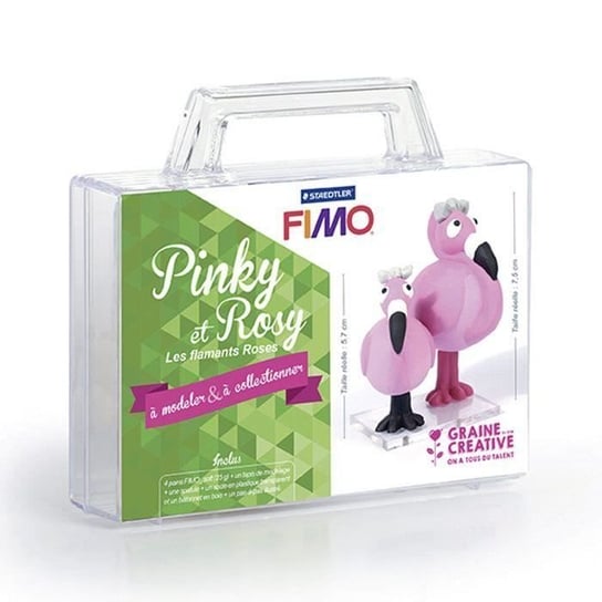 Pudełko FIMO Moja pierwsza figurka - różowe flamingi Pinky i Rosy Youdoit