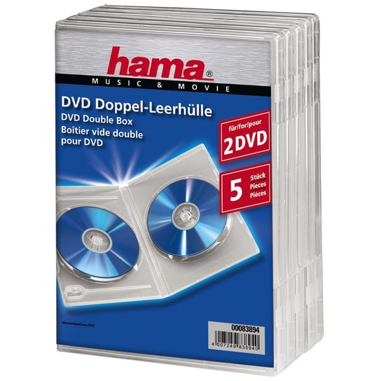 Pudełko HAMA na DVD Double-Box, przezroczyste Hama