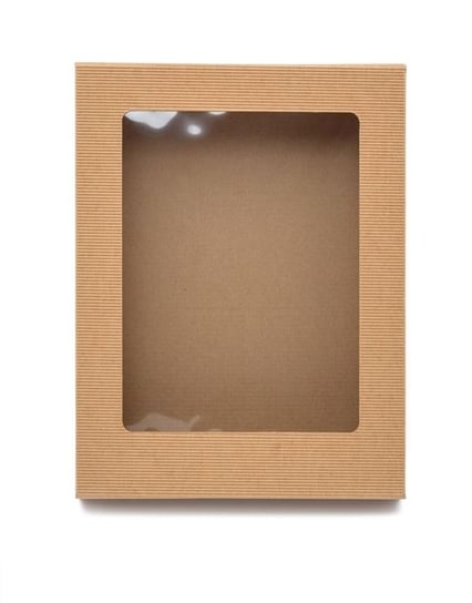 Pudełko karbowane z oknem 310x235x70mm wieczkowe Neopak