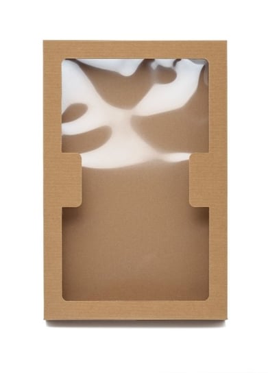 Pudełko karbowane z oknem 440x290x50mm wieczkowe Neopak