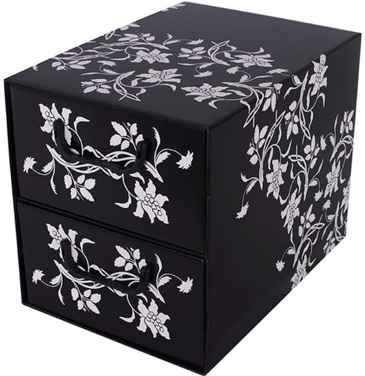 Pudełko kartonowe MISS SPACE, 2 szuflady, czarne, 35,5x25,5x29 cm Miss space
