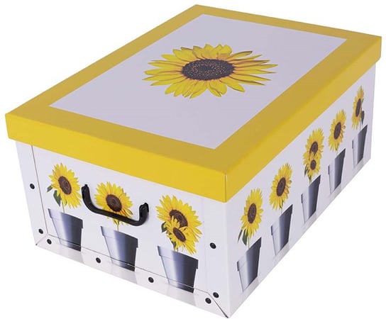 Pudełko kartonowe MISS SPACE, Słonecznik, żółte, 24x37x51 cm Miss space