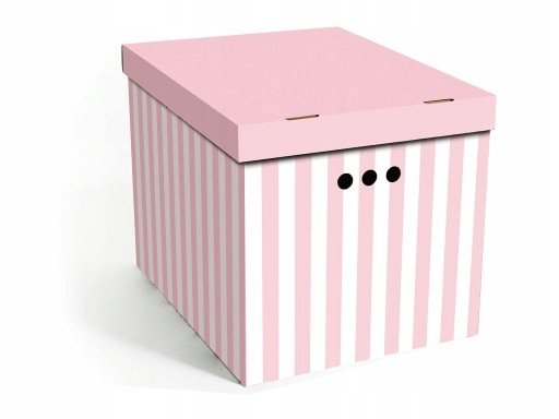 Pudełko kartonowe ozdobne dekoracyjne do pokoju salonu Paski róż XL Inna marka