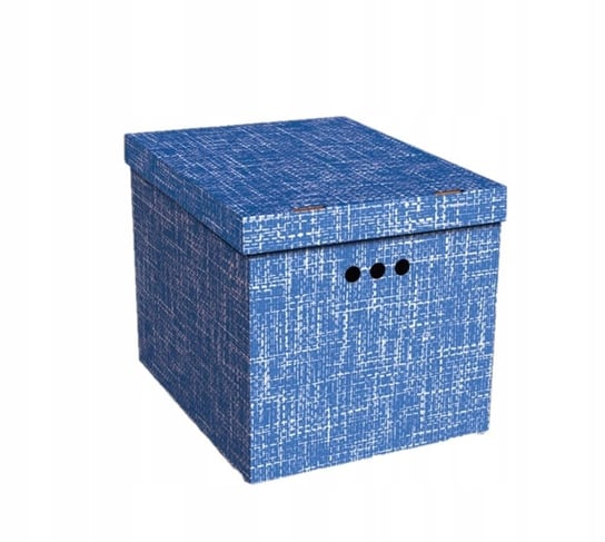 Pudełko kartonowe ozdobne dekoracyjne do pokoju salonu Textile niebieskie XL Inna marka