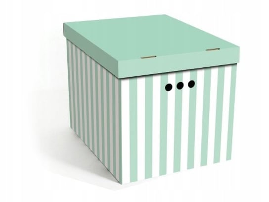 Pudełko kartonowe ozdobne dekoracyjne do szafy Paski zielone XL Inna marka