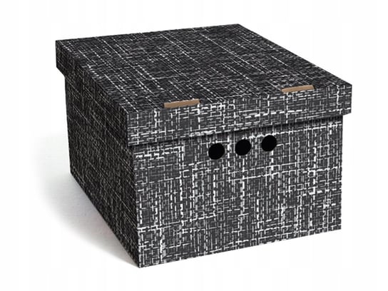 Pudełko kartonowe ozdobne dekoracyjne do szafy Textile czarne A4 Inna marka