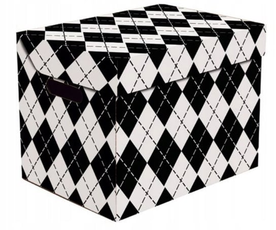 Pudełko kartonowe ozdobne dekoracyjne na ubrania Geometria czarna Inna marka