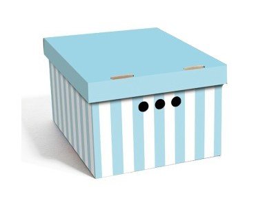 Pudełko kartonowe ozdobne dekoracyjne organizer na ubrania Paski niebieskie A4 Inna marka