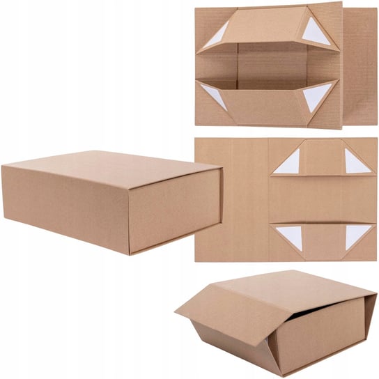 Pudełko Magnetyczne Składane Easybox Karton Fasonowy 420x320x140 mm Kraft PackMe