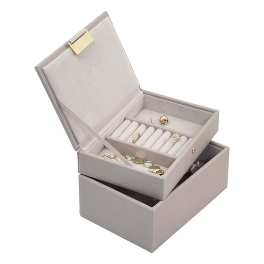 Pudełko na biżuterię 2-poziomowe (taupe) Mini Classic Stackers Stackers