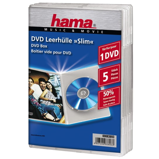 Pudełko na DVD HAMA Slim Box, 5 szt. Hama