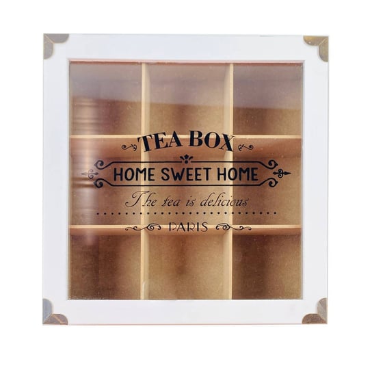Pudełko Na Herbatę, Mdf, 24 X 24 X 7 Cm EH Excellent Houseware