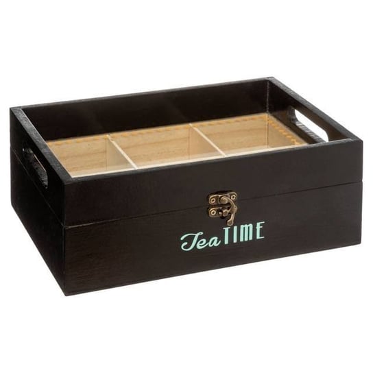 Pudełko na herbatę z tacą DITE : Kolor - Czarny MIA home