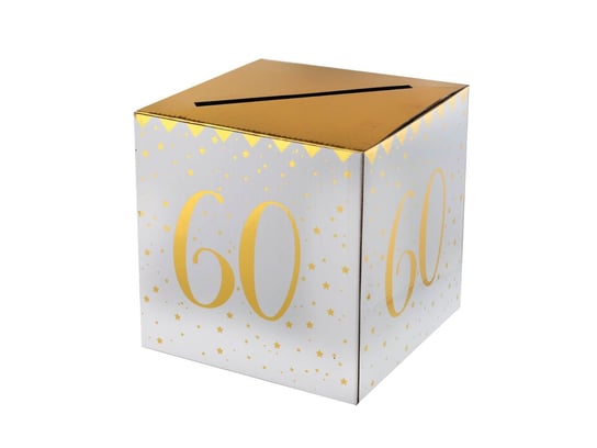 Pudełko na koperty z życzeniami, prezentami na 60-tkę - 1 szt. SANTEX
