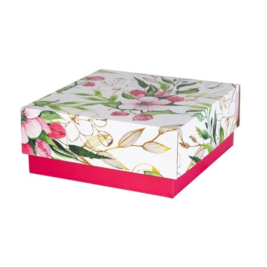 Pudełko Na Prezent Z Kwiatami Różowe 20X20X8,5 cm Siima