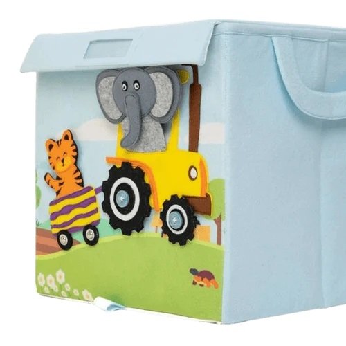 Pudełko na zabawki kwadratowe - Pociąg ze zwierzętami Jolly Designs Inna marka