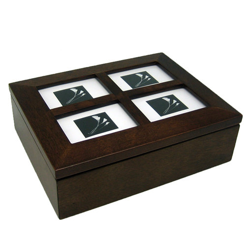 Pudełko na zdjęcia, brązowe, 22x17x7 cm Empik