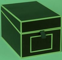 Pudełko na zdjęcia i CD, ciemnozielone, 18x15,5x25,5 cm Semikolon