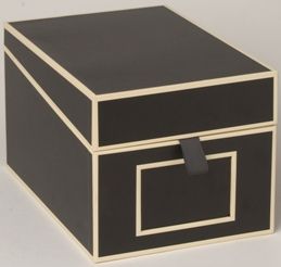 Pudełko na zdjęcia i CD, czarne, 18x15,5x25,5 cm Semikolon