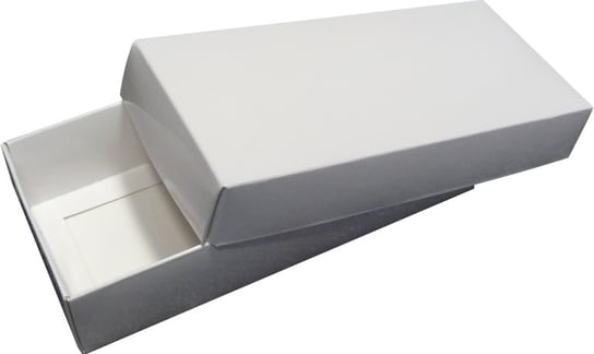 Pudełko ozdobne, białe błyszczące, 18x8x4 cm AWIH