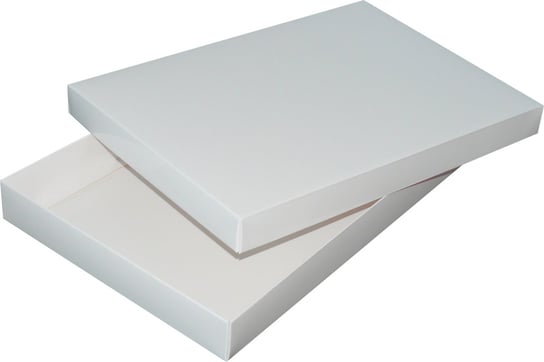 Pudełko ozdobne, białe błyszczące, 35x24x4 cm AWIH