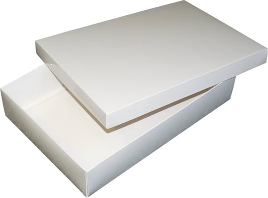 Pudełko ozdobne, białe błyszczące, 35x24x7 cm AWIH