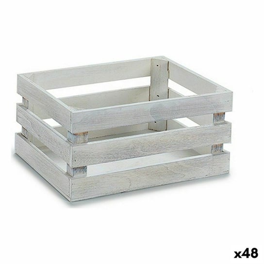 Pudełko Ozdobne Biały Drewno Topolowe 22 X 9 X 13 Cm (48 Sztuk) Inna marka